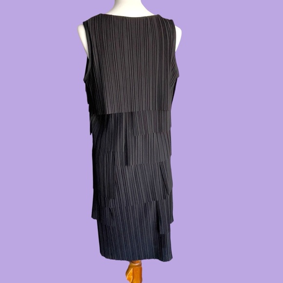 Scarlett Nite tired flapper style black dress size 14 - Picture 14 of 16